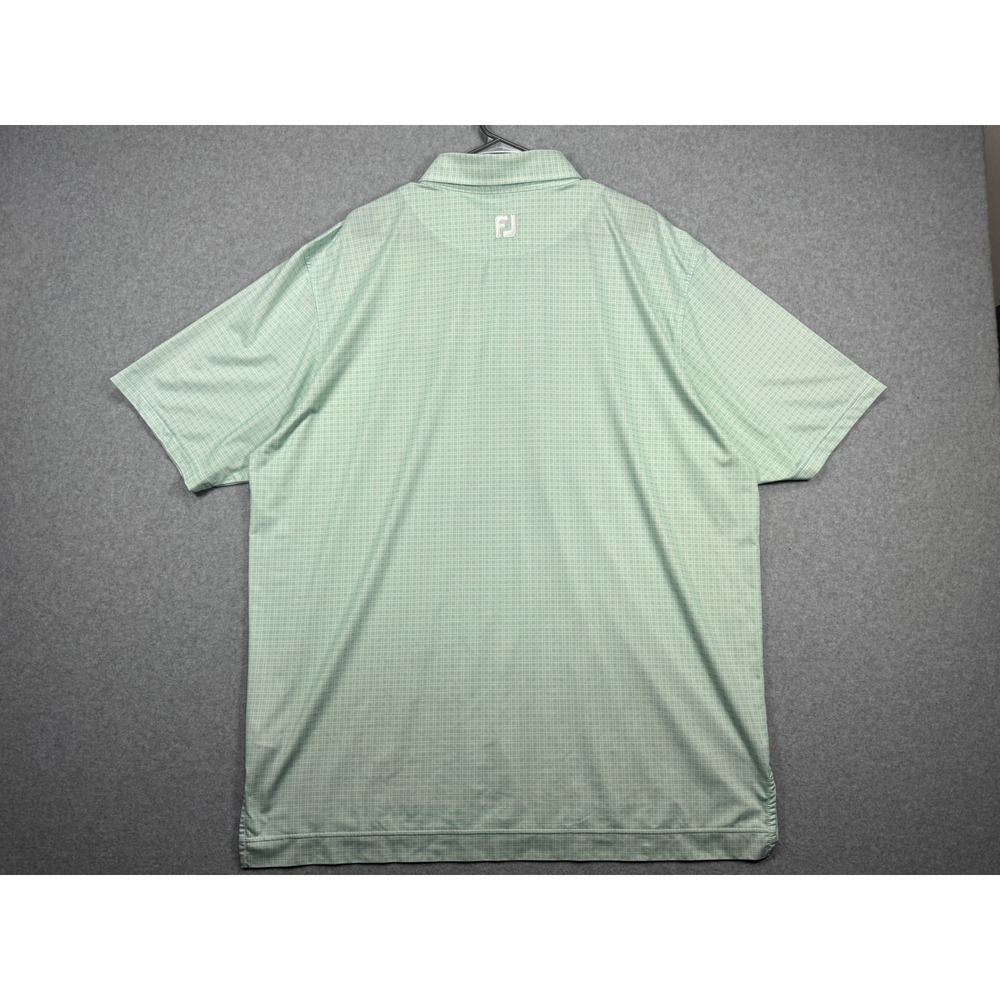 FootJoy Mens XXL Green Grid Short‎ Sleeve Golf Polo Shirt Kapalua Logo FJ XXL - Picture 8 of 10